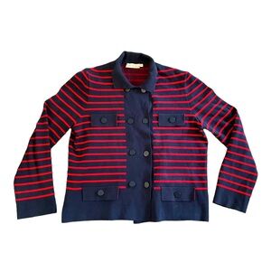 Tory Burch-Red/Navy ANYA Jacket, Size M